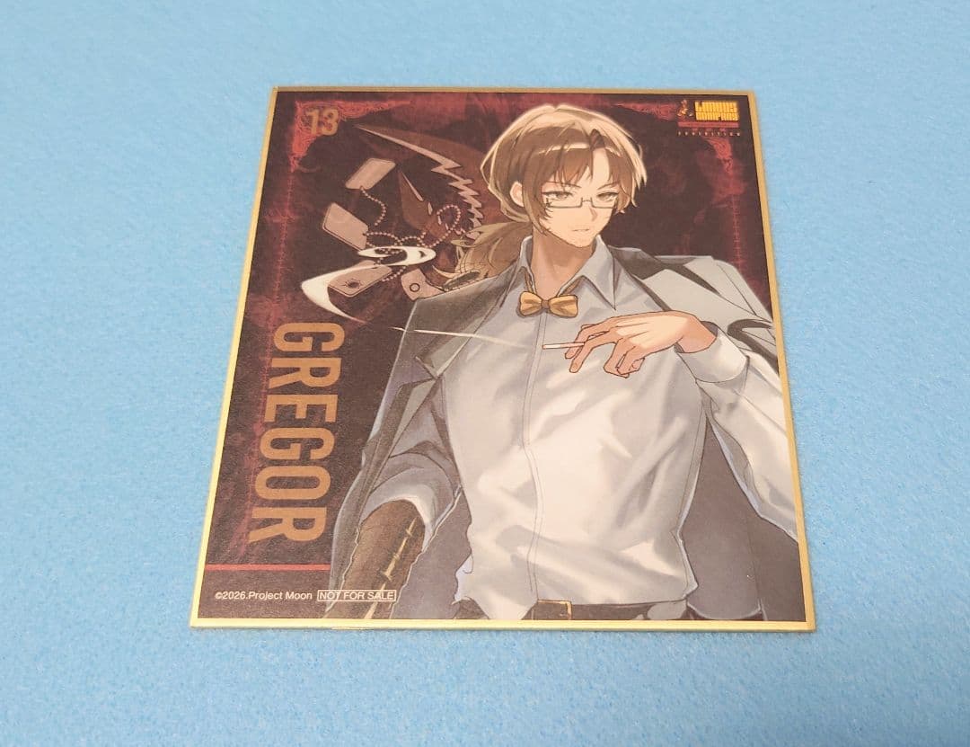 [USED] Limbus Company Limbus Exhibition Gregor Autographed Card Admission Gift