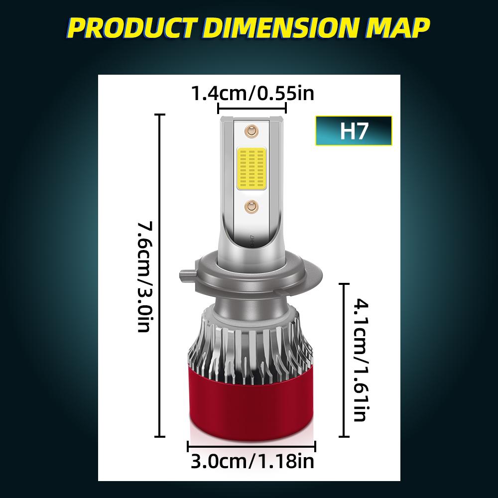 4PCS H1+H7 LED Car Headlight Bulb 40000LM 6000K Running Front HeadLamp Super Bright COB Chips DC12V Headlight Bulbs