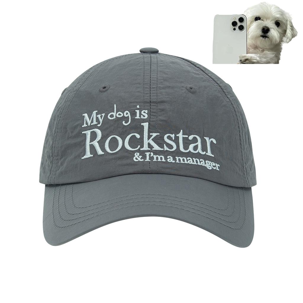 JOEGUSH Rockstar Dog Nylon Cap (Charcoal)