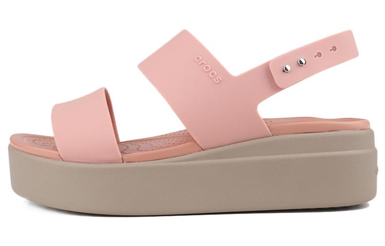 Женские сандалии Crocs на одной лямке Светло-красные 206453-6RT 38-39