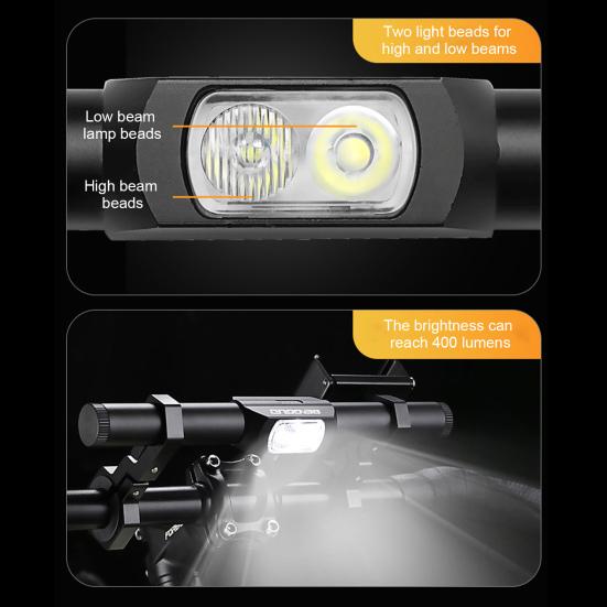 Prodlužovač řídítek jízdního kola Lampa 6 režimů Nastavitelný Lehký Vodotěsný Stojan na prodloužení řídítek kola s LED světlem Cyklistické příslušenství