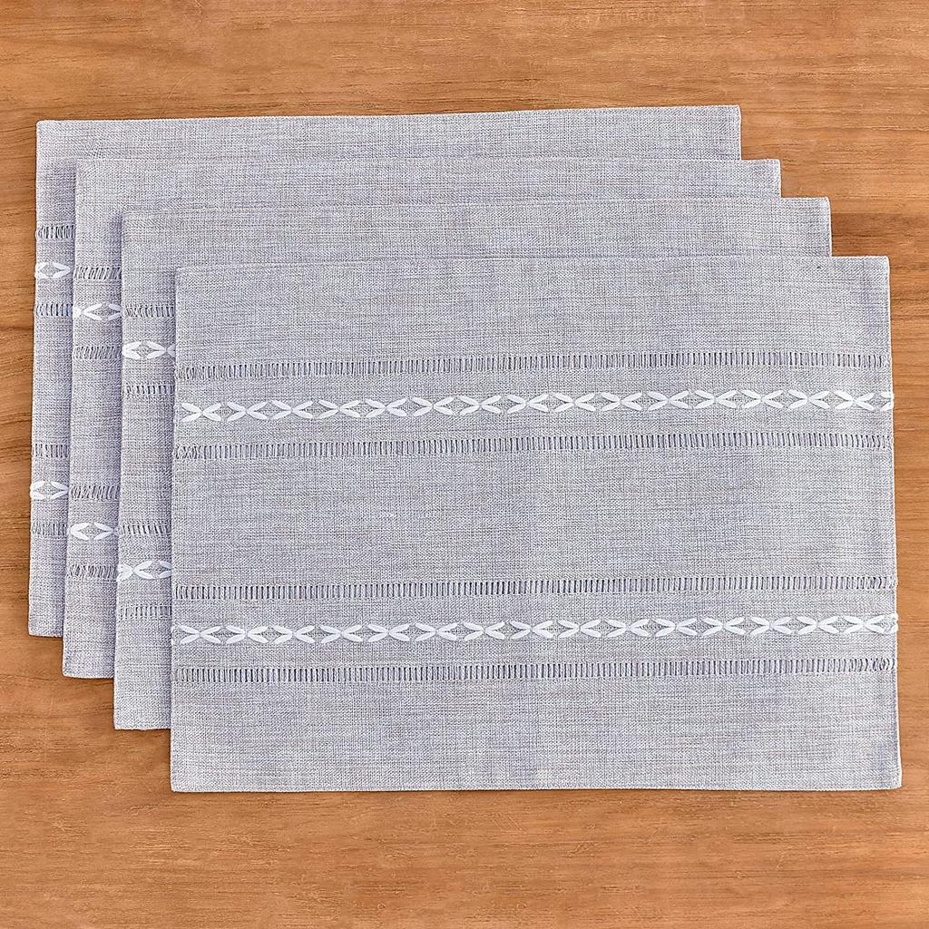 Placemat Kitchen Table Heat-Resistant Coffee Teacup Mat Natural Woven Table Flag Cotton Linen Western Mat