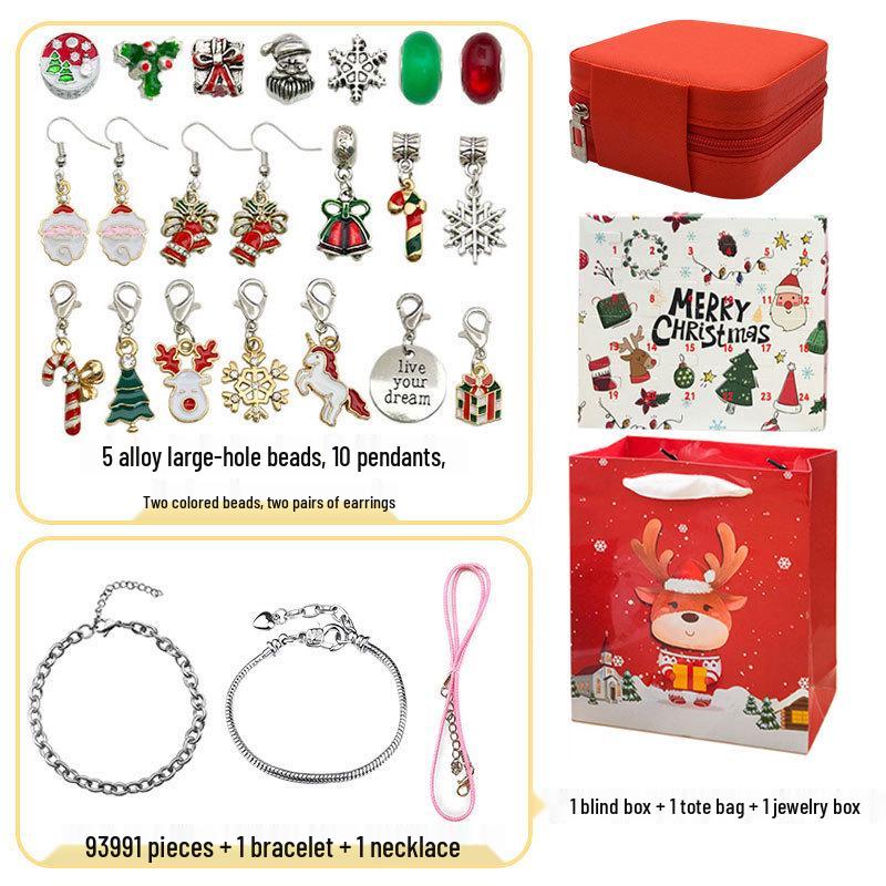 Hot Selling 24-Day Advent Calendar DIY Jewelry Surprise Box for Christmas Gifts