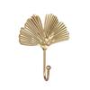 Nordic Style Hooks Gold 1Pc Hanging Storage Rack Wrought Iron Hook Wall Hanger Creative Leaf Shape for Home Bathroom Decoration