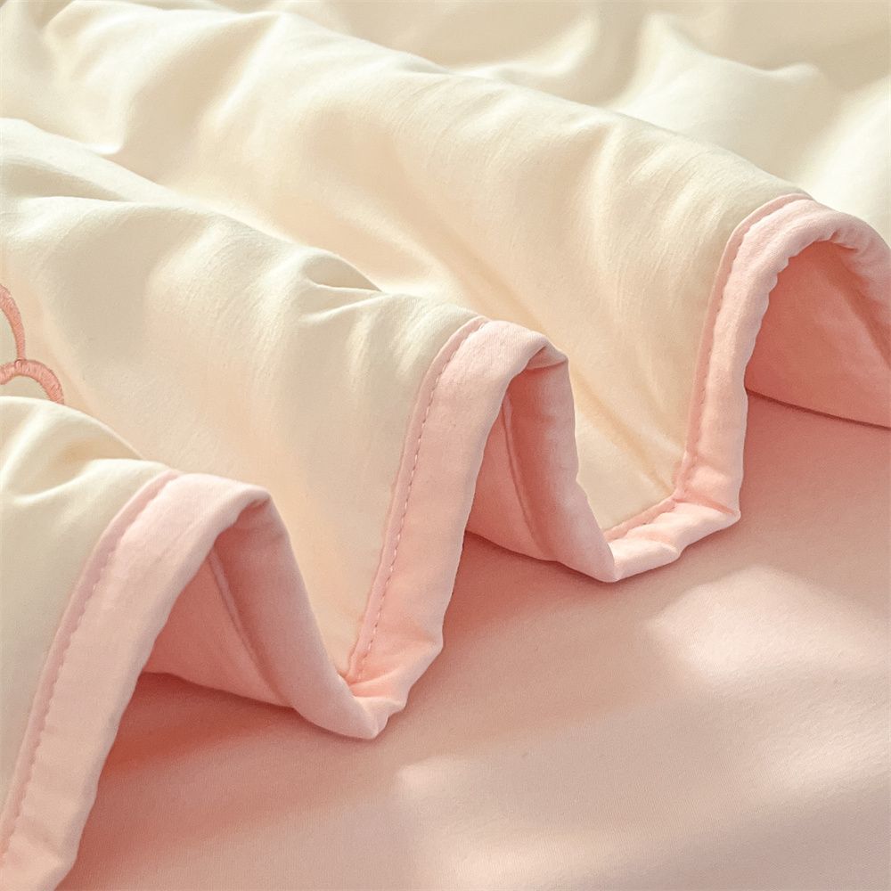 Summer Quilt Dorm Single Machine Washable Summer Cool Thin Blanket Air-Conditioning Embroidered