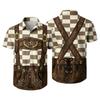 Men's Short Sleeve Button Down Shirt with Vintage Festival Inspired Print Casual Loose Fit Festival Party Daily Top
