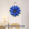 Linen Sunflower Home Decoration, Festive Fabric Doorplate, Artificial Flower Pendant