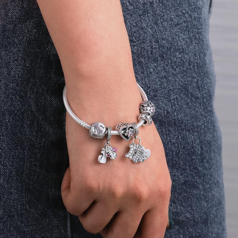 Copper Rainbow Flower Dragonfly Charms Dangle Charm Animal Bead Fit Original Bracelet Jewelry Diy