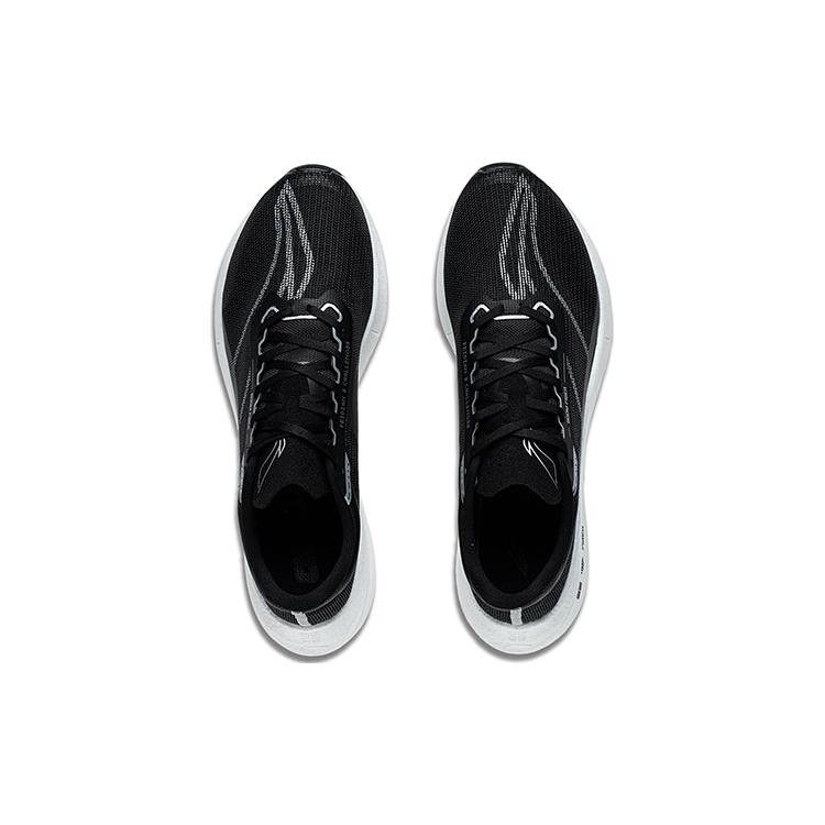 Li Ning Feidian 3 Challenger Tessuto Resistente all'Abrasione Traspirante Basse Scarpe da Corsa per Maratona da Uomo Nero ARMT037-3