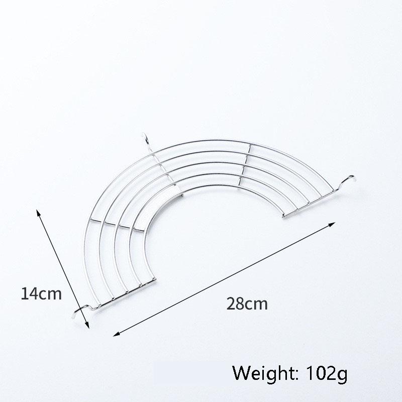 

Stainless Steel Oil Drain Frying Rack Semi-circular Oil Drain Rack Fritters Filter Oil Net Home Baking Cooking Oil Drip Filter