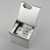 Stainless Steel Flip-Top Marble Style Floor Socket with USB