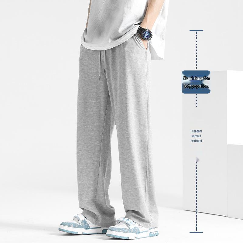 Men's Spring & Autumn Loose Straight-Leg Joggers – Lightweight Casual Long Sweatpants