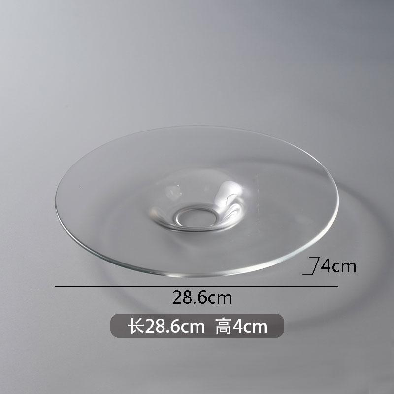 Simplicity Glass Dinner Plate Transparent Dim Sum Plate Pasta Salad Plate Thick Soup Plates Molecular Cuisine Creative Tableware