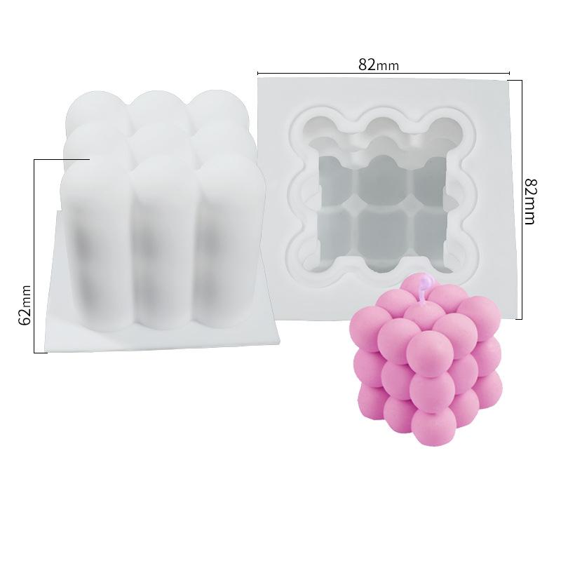 Silikonowa forma na świece ciasto kremówka 3D formy do domowej roboty świeczniki formy bańka mydlana kuchenne narzędzie do pieczenia ciasta