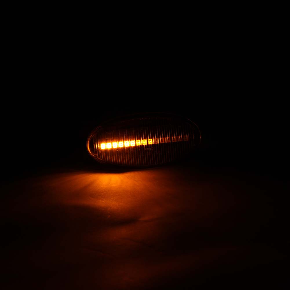 ABS-Kunststoff + LED-Seitenlichtanzeige, dynamisches gelbes Seitenlicht