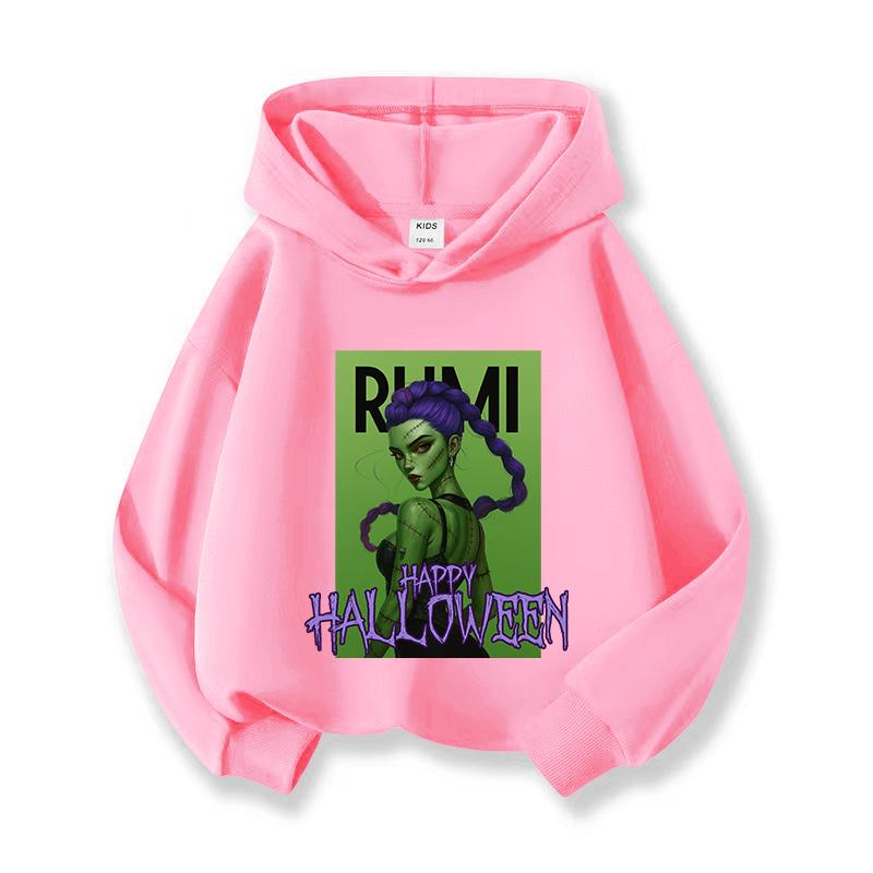 KPOP Children Hoodie Korean Style Halloween Gift Boys Girls Warm Outerwear Autumn Winter 2025 Y2K Fashion Trendy
