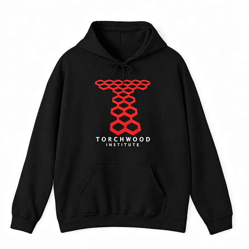 Torchwood Institute Hoodie Doctor Who Sci-Fi TV Show Fan Gift Graphic Pullover Unisex Unisex Cozy Winter Streetwear Autumn
