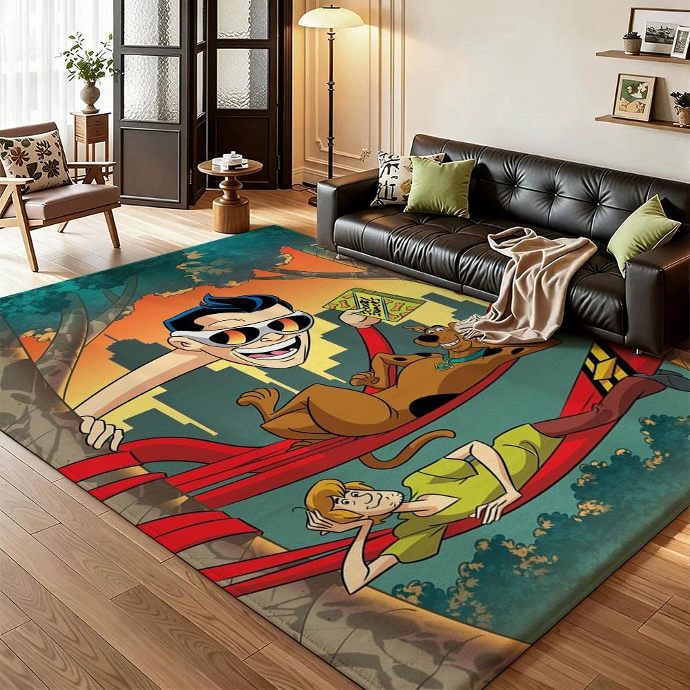 Scoobydoo Spooky Mystery Adventure Indoor Rug Nonslip Easyclean Carpet For Entryway Hallway Balcony Home Party Decor New Year Gift