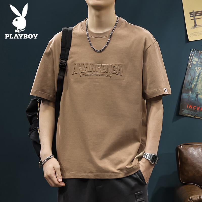 PLAYBOY Men s Cooling Feel Heavyweight Round Neck T-Shirt 3XL