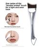 Doppelköpfiger Meerjungfrauen Foundation Pinsel Make-up Pinsel Klar und Spurlos Masken Pinsel Weiches Haar mit Schaber Beauty Pinsel