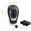Arenbel 6 Speed Leather Shift Knob Automotive Gear Knob Car Accessories Manual Auto Universal Red