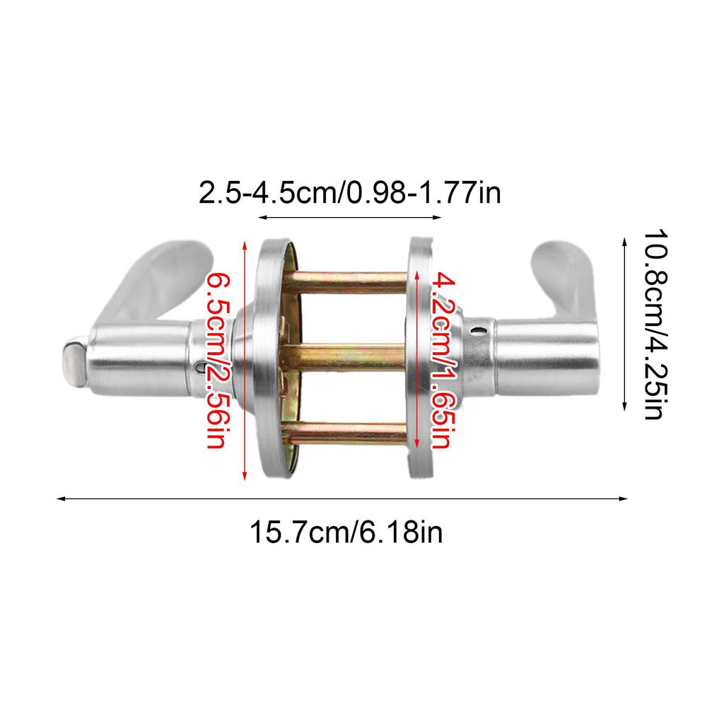 Schlafzimmertürschloss Kugelförmiges Drei-Riegel-Türgriffschloss Kugelförmiges Drei-Riegel-Türgriffschloss Kugelknaufschloss Leises Türgriffschloss mit 3 Schlüsseln