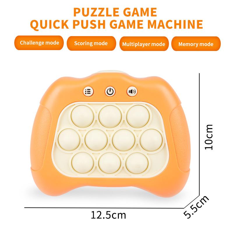 Pop Light Fidget Game Quick Push Bubble Game Handtag Leksaker Pojkar och flickor Antistressleksaker med LED-spelmaskin Lindra stressleksaker