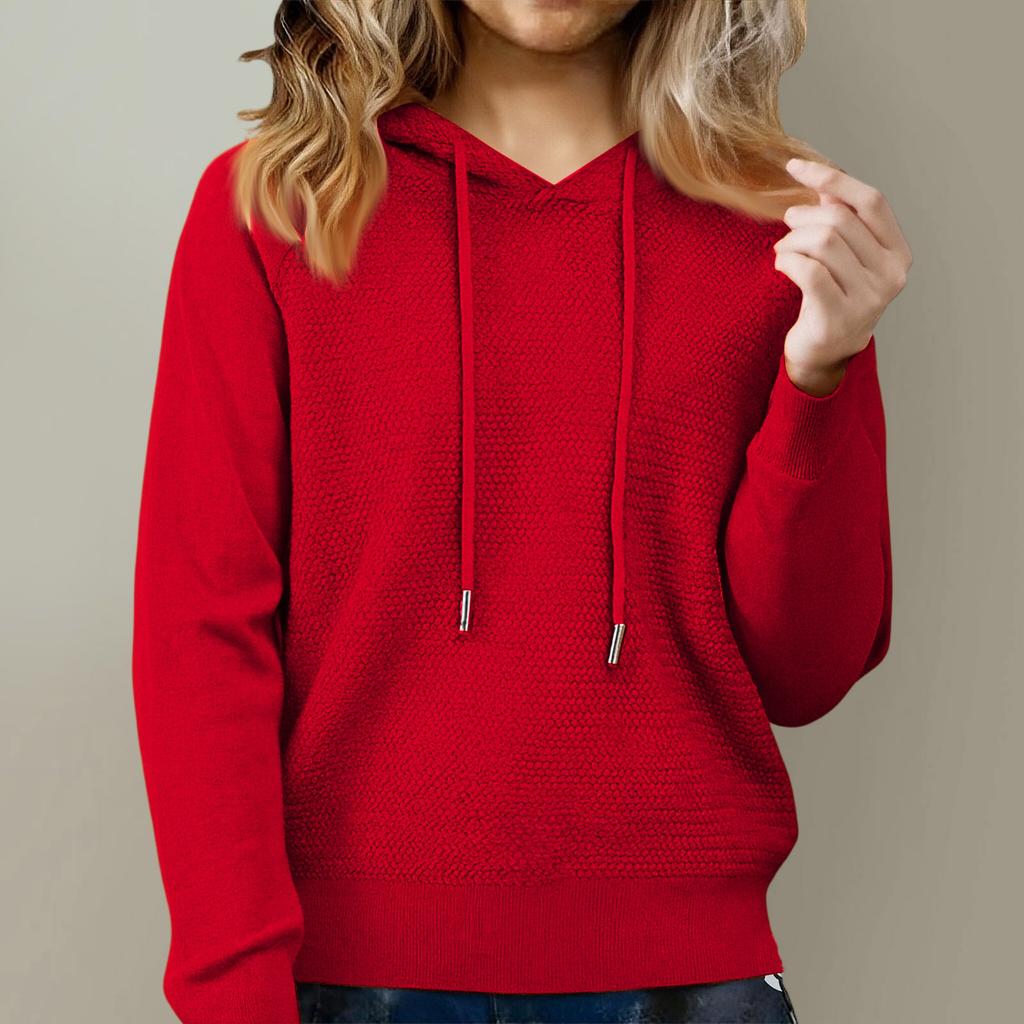 Fashionable Women's Knitted Sweater Lazy Loose Slim Hoodie Sweater