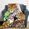 1PC Leopard Print Blanket, Throw For Sofa, Bed, Travel, Camping, Livingroom, And Bed, Printing Blanket With Soft And Warm Fabric Yy250918148