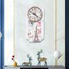 European Style Pattern Wall Hanging Clock Distinctive Home Living Bar Office Ornament