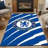 Chelsea FC Logo on Blue Background Patterned carpet, non slip mat suitable for living room and bedroom sofas