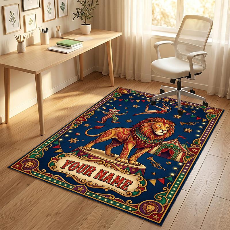 Christmas Theme Soft Crystal Velvet Rug Custom Name & Text Print Non Slip Floor Rug for Bedroom Living Room