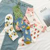 Women Socks Funny Cute Cartoon Fruits Banana Avocado Lemon  Food Happy colorful novelty skateboard Socks
