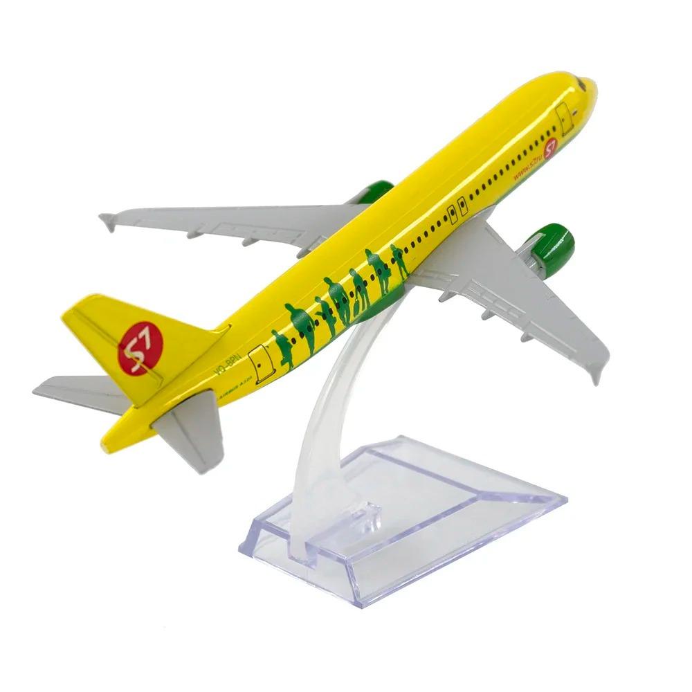 16cm Russian Airlines Siberia S7 Airplane Model Aeroflot Airbus 320 Aircraft Diecast Model Metal 1/400 Scale Plane