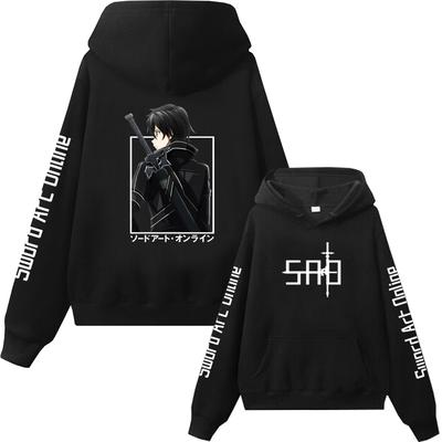 Anime Sword Art Online Plus Size Hoodie Kirito E Asuna Homens Mulheres Casal Moletons Harajuku Manga Longa Unissex Quente Pullover