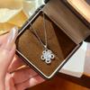 Asymmetrical Zircon Flower Necklace - Trendy and Elegant Clavicle Chain