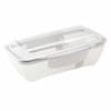 Komori Resin Bento Box, 500ml, Premium Dome, Easy To Clean, Microwave and Dishwasher Safe, White, KLBTL5