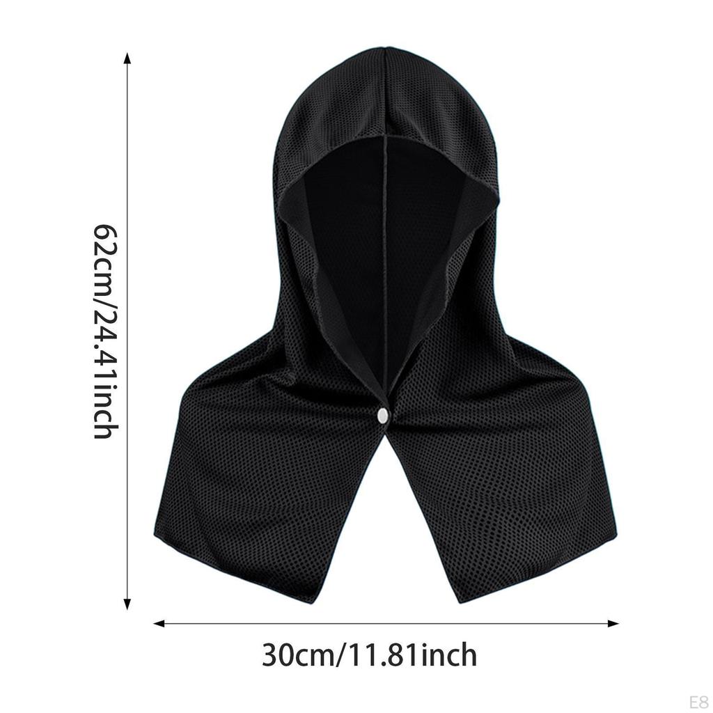 Cooling Hoodie Towel Neck Wrap Soft for Weather Sun Protection Ice Cycling