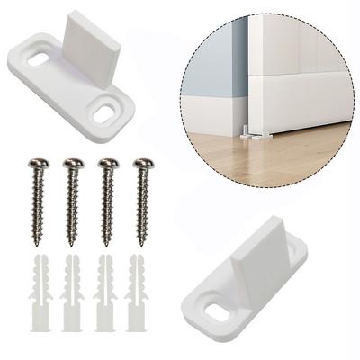 Plastová nastavitelná podlahová vodítka pro posuvné dveře, 2 kusy se šrouby, pro stabilizaci spodní části dveří a zabránění kývání