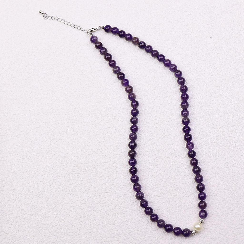 Luxury Freshwater Pearl & Colorful Beaded Necklace: Minimalist Statement for Women