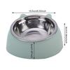 Oblique Mouth Cat Bowls for Food and Water Cute Small Pet Non-Slip Stainless Steel Feeder Bowl To Protect Cervical