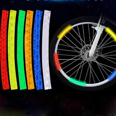 The 14 Inch Children's Bicycle Wheel Reflective Paste Dead Flying Bicycle Helmet Sticker Trolver Anti-collision Strip.