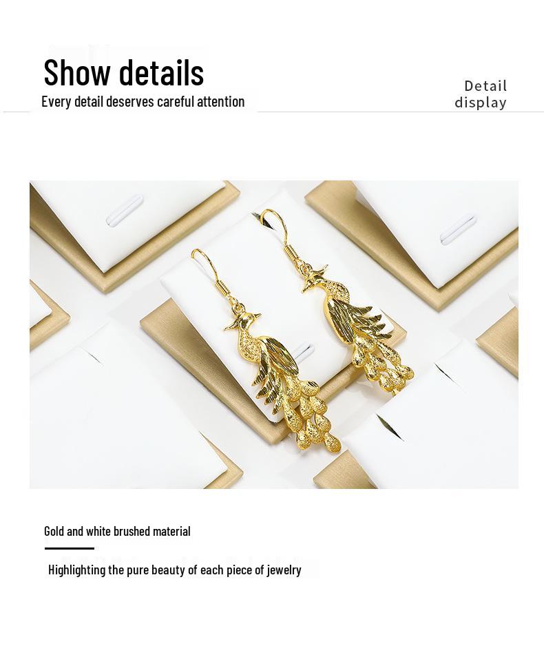 Ya Yu Jin Bai Jewelry Display Tray for Bracelets, Ear Studs, Necklaces - Silver & Gold