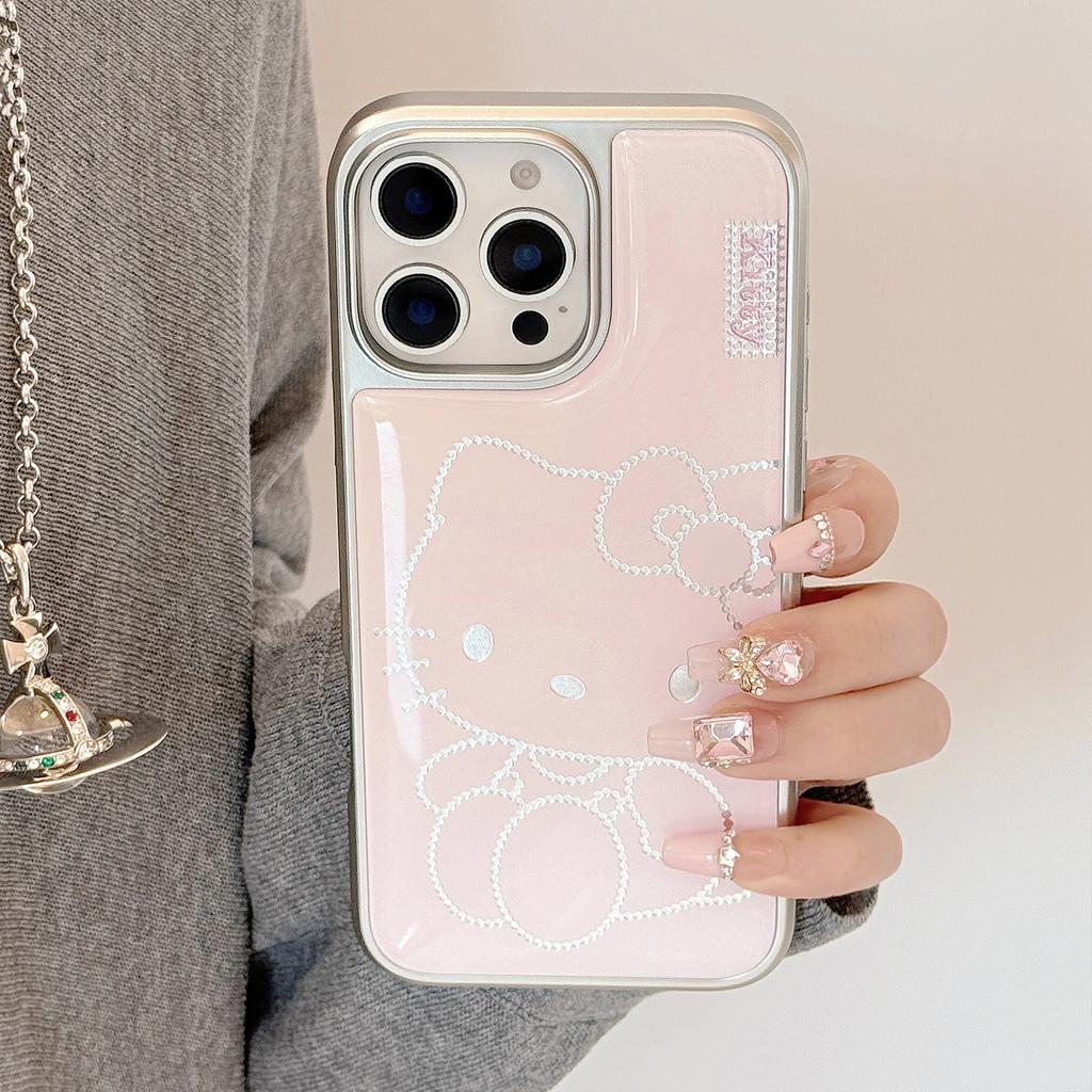 Gilded iPhone 16 Case 15Promax Pink Cartoon Cat 14 Apple 1