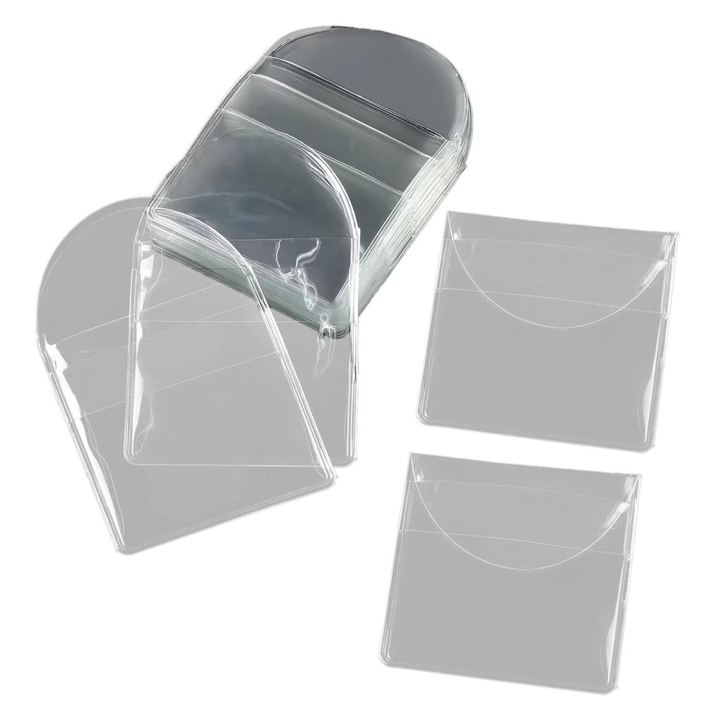 50Pcs Single Pocket Coin Sleeves Coin Storage Sleeves Coin Protectors Clear Coin Holders for Coin Collectors Protector