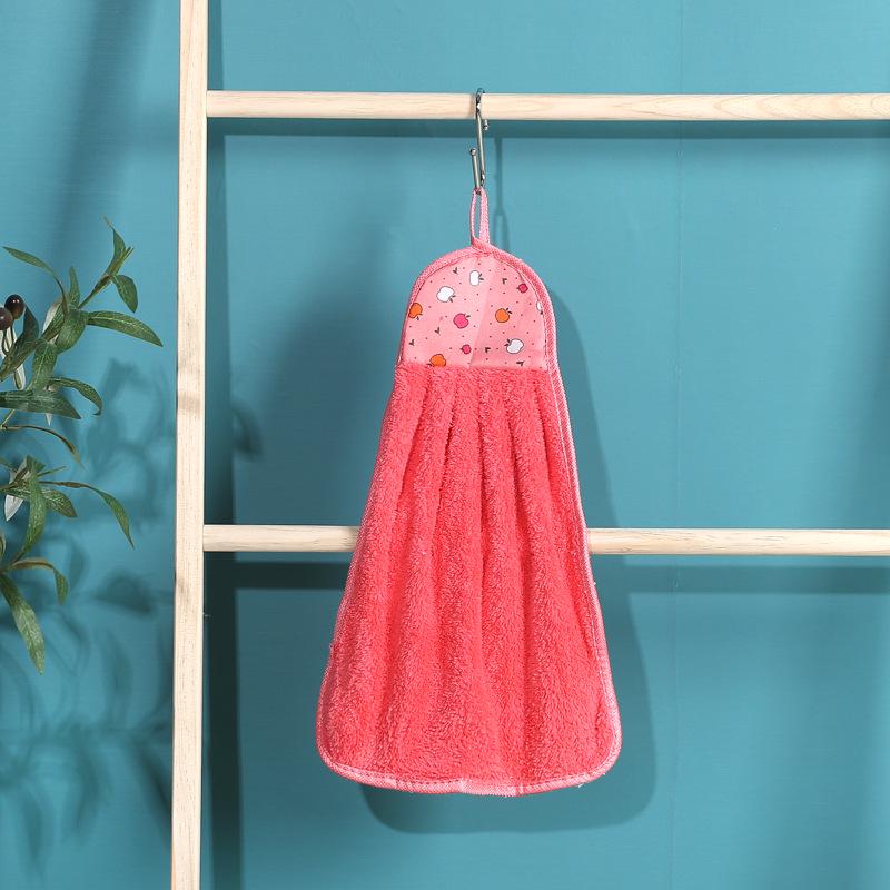 

Детское полотенце для рук из кораллового флиса с рисунком - плотное, можно повесить на кухню или в ванную. 30*28cm красный