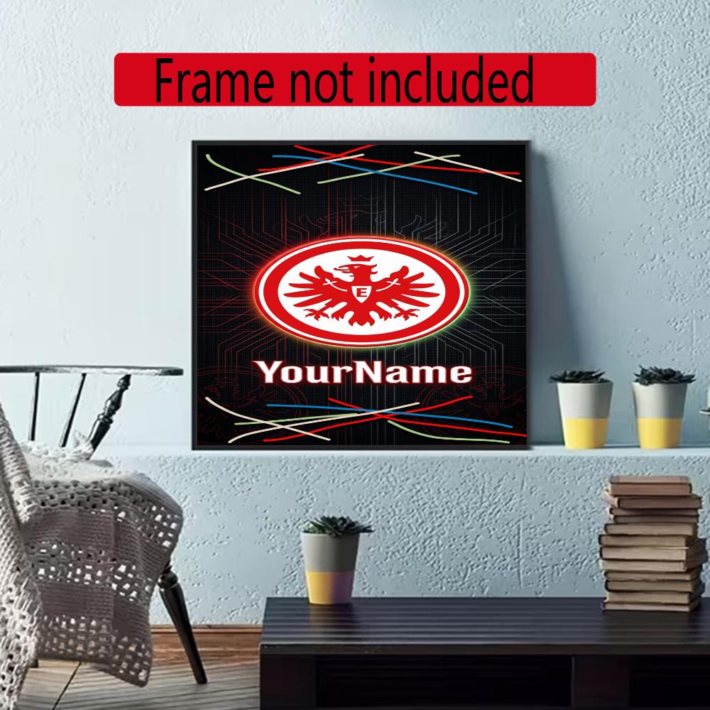 Eintracht Frankfurt Personalized Name Diamond Paintings Mosaic Wall Round Diamond Art Painting Kits Embroidery Crystal Accessories Frameless