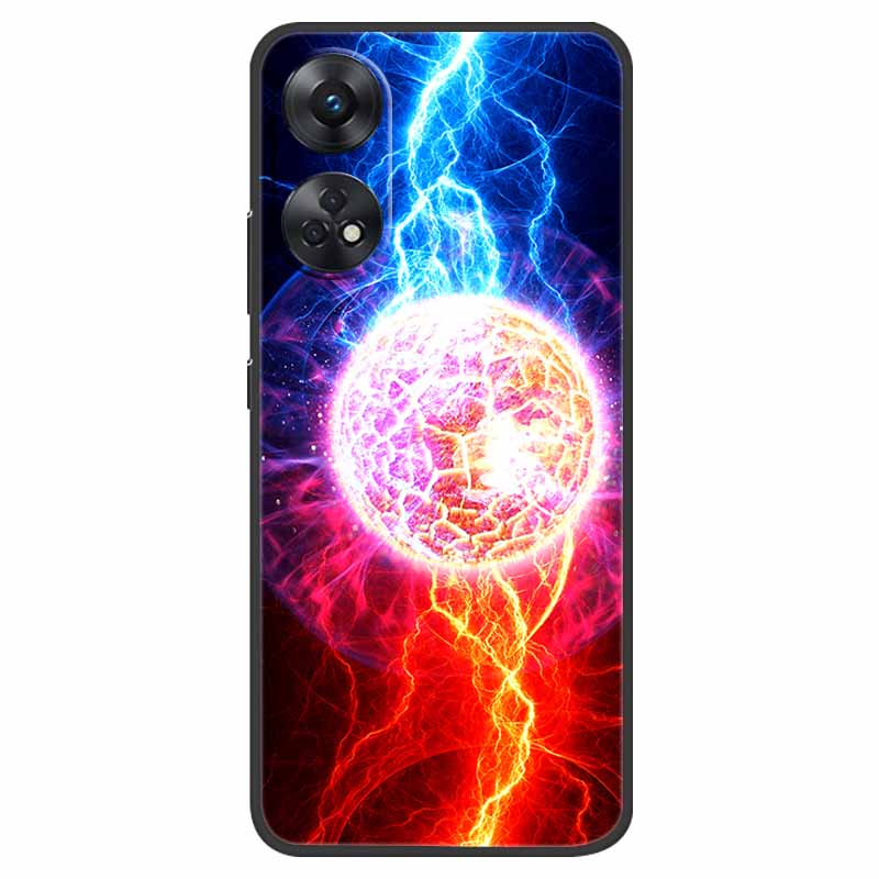 Case For Oppo Reno 8T Cover Black Silicone Soft Phone Back Cases for Oppo Reno8 T 4G Fundas Reno8T CPH2481 6.43" Lovely Fundas