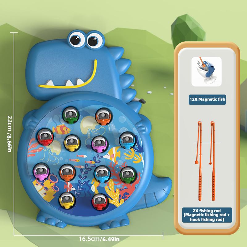 Children S Electric Fishing Toy Set Magnetic Fishing Rod Kids Baby Kitten Fishing Educational Toy Halloween Birthday Gift Toy Se