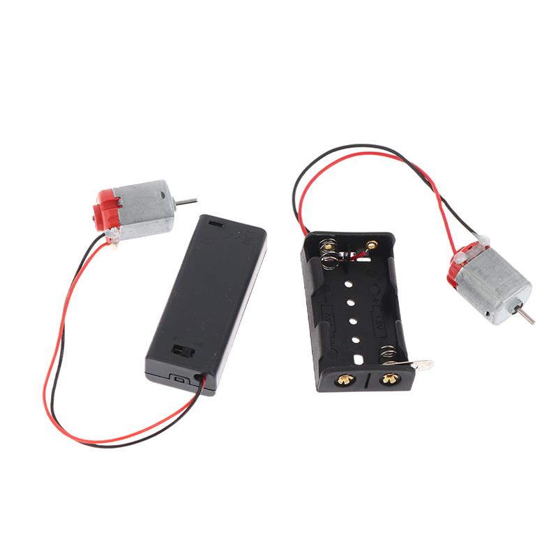 130 Motor Kit With 2X Battery Storage Case And Switch 16500 Rpm Mini Student Diy Electronic Motor Circuit Models Kit